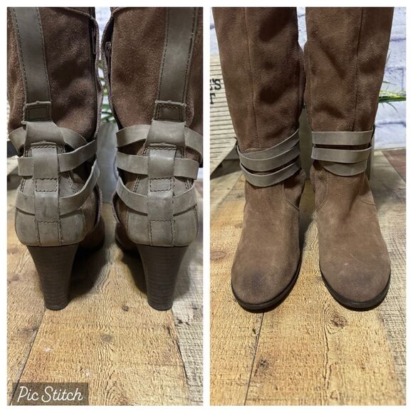 Emu Australia women's 10 wedge heeled tall leather boots - Picture 5 of 16